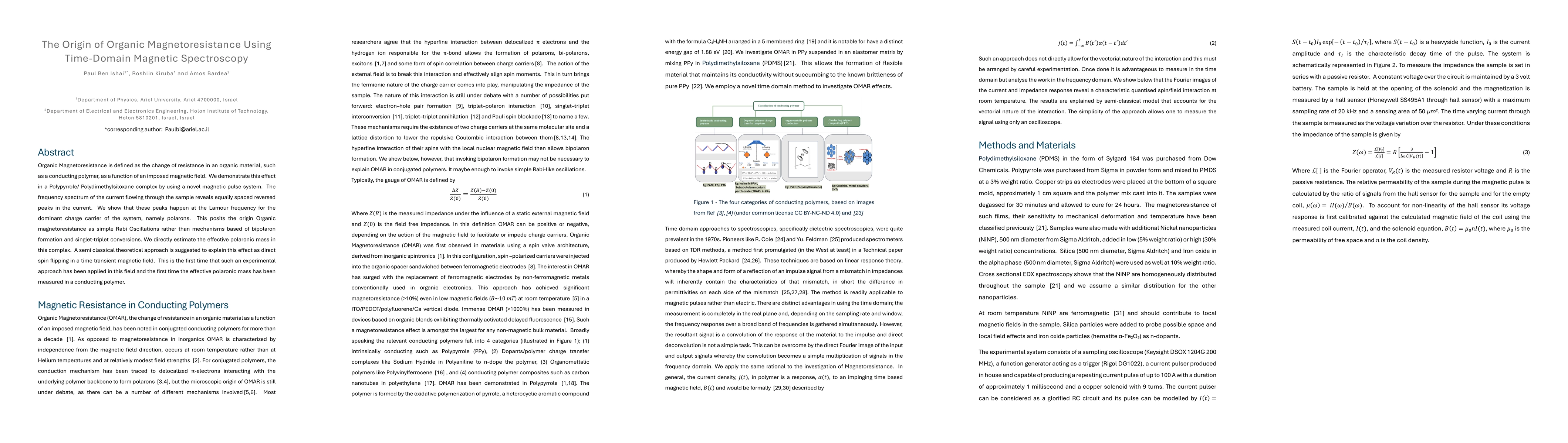 Thumbnail for The Origin of Organic Magnetoresistance Using Time-Domain Magnetic Spectroscopy