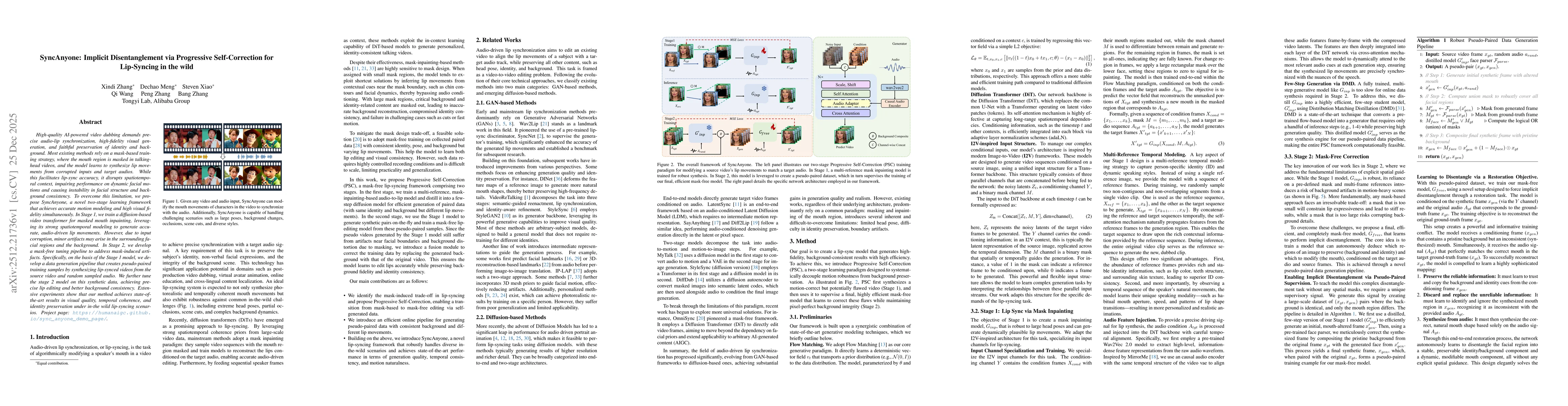Thumbnail for SyncAnyone: Implicit Disentanglement via Progressive Self-Correction for Lip-Syncing in the wild