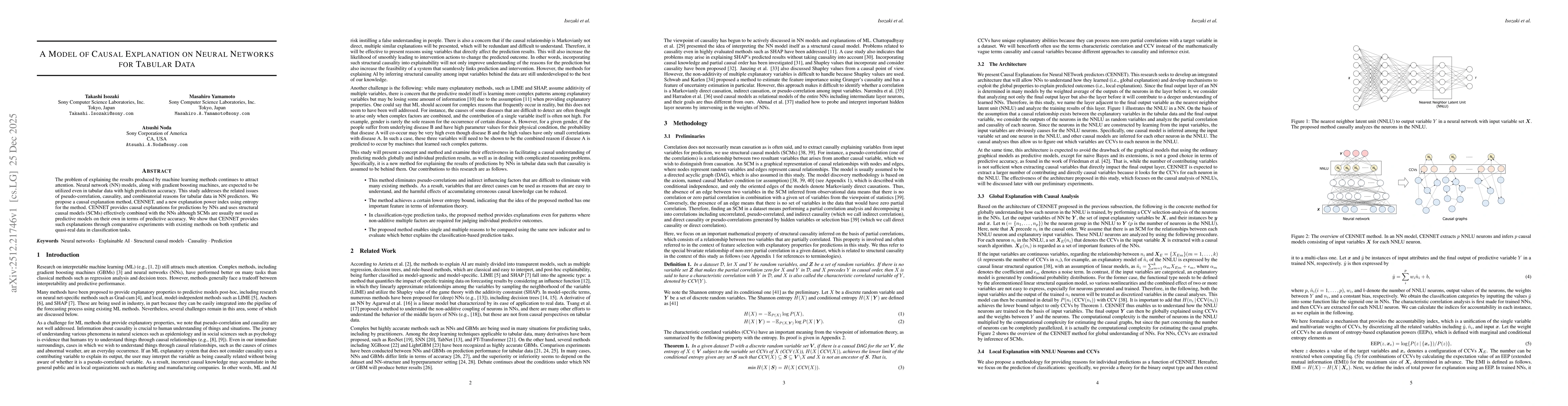 Thumbnail for A Model of Causal Explanation on Neural Networks for Tabular Data