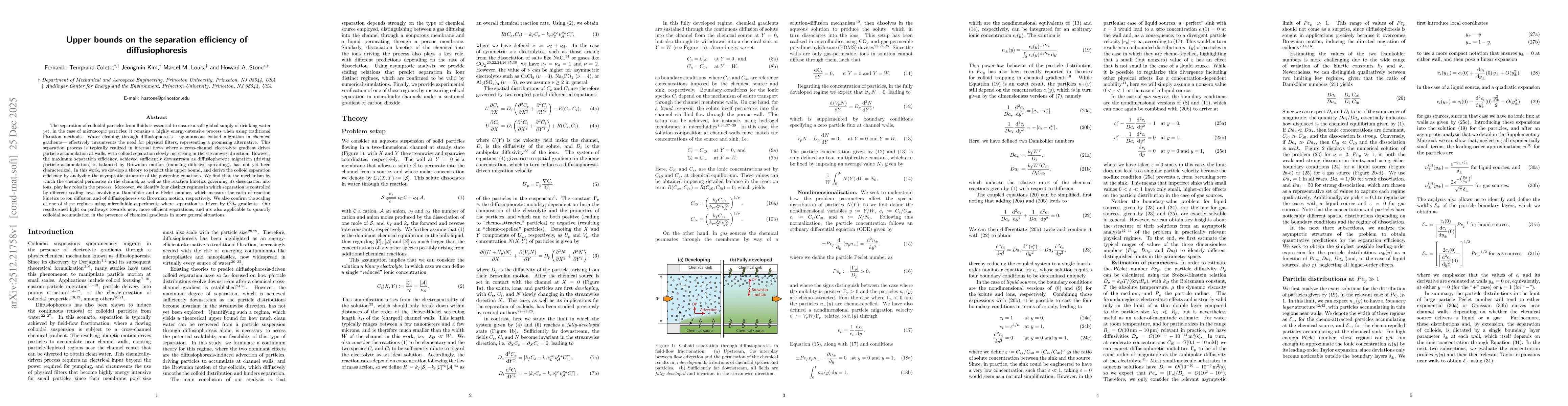 Thumbnail for Upper bounds on the separation efficiency of diffusiophoresis