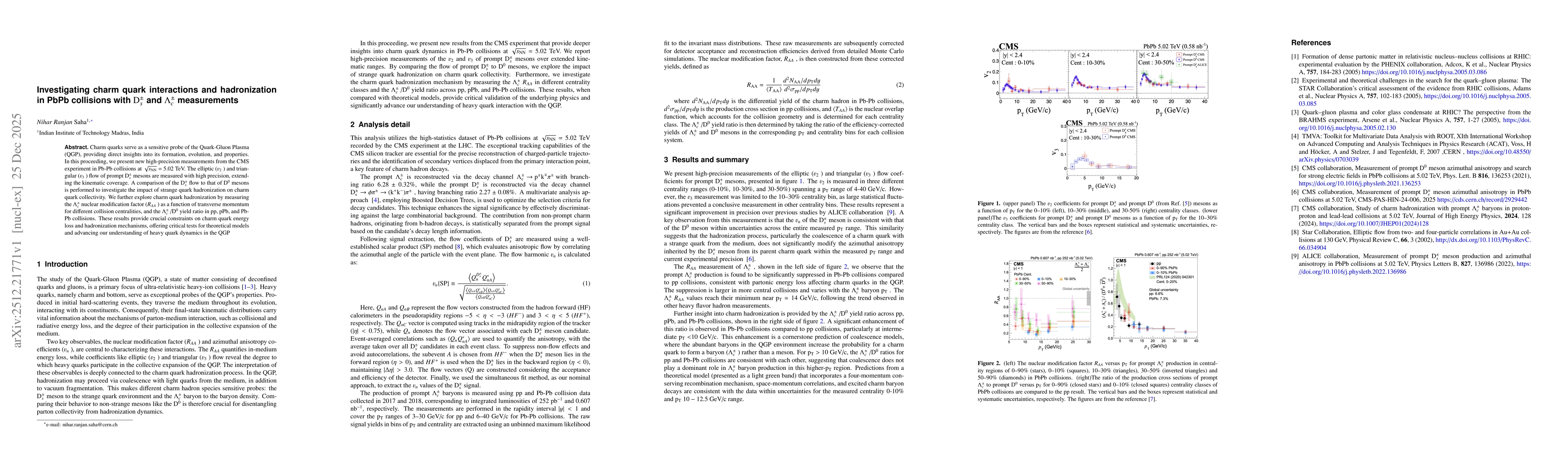 Thumbnail for Investigating charm quark interactions and hadronization in PbPb collisions with $\mathrm{D}_{s}^{\pm}$ and $\mathrmΛ_{c}^{\pm}$ measurements