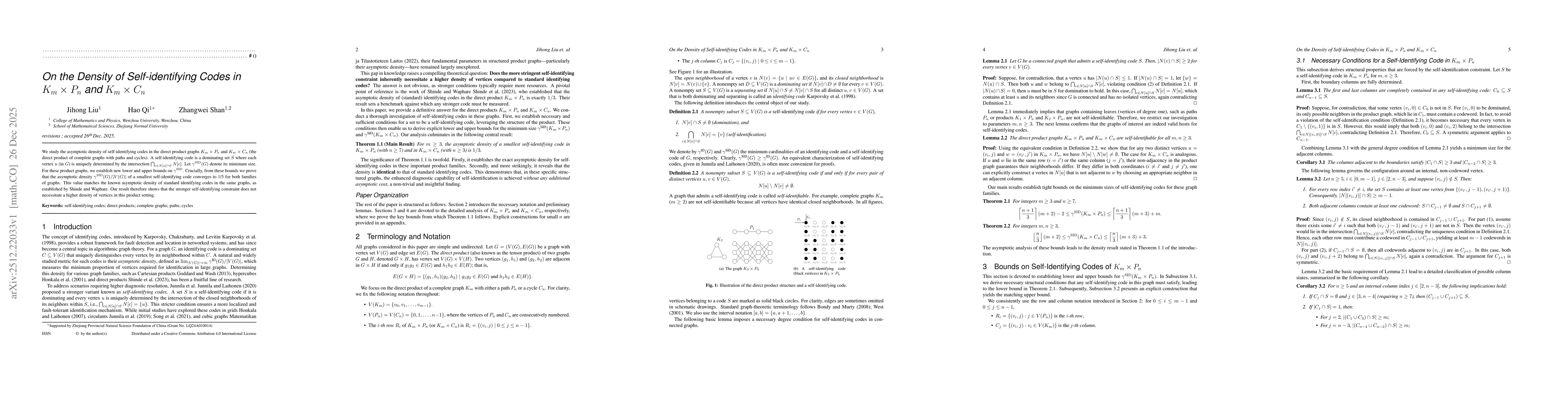 Thumbnail for On the Density of Self-identifying Codes in $K_m \times P_n$ and $K_m \times C_n$