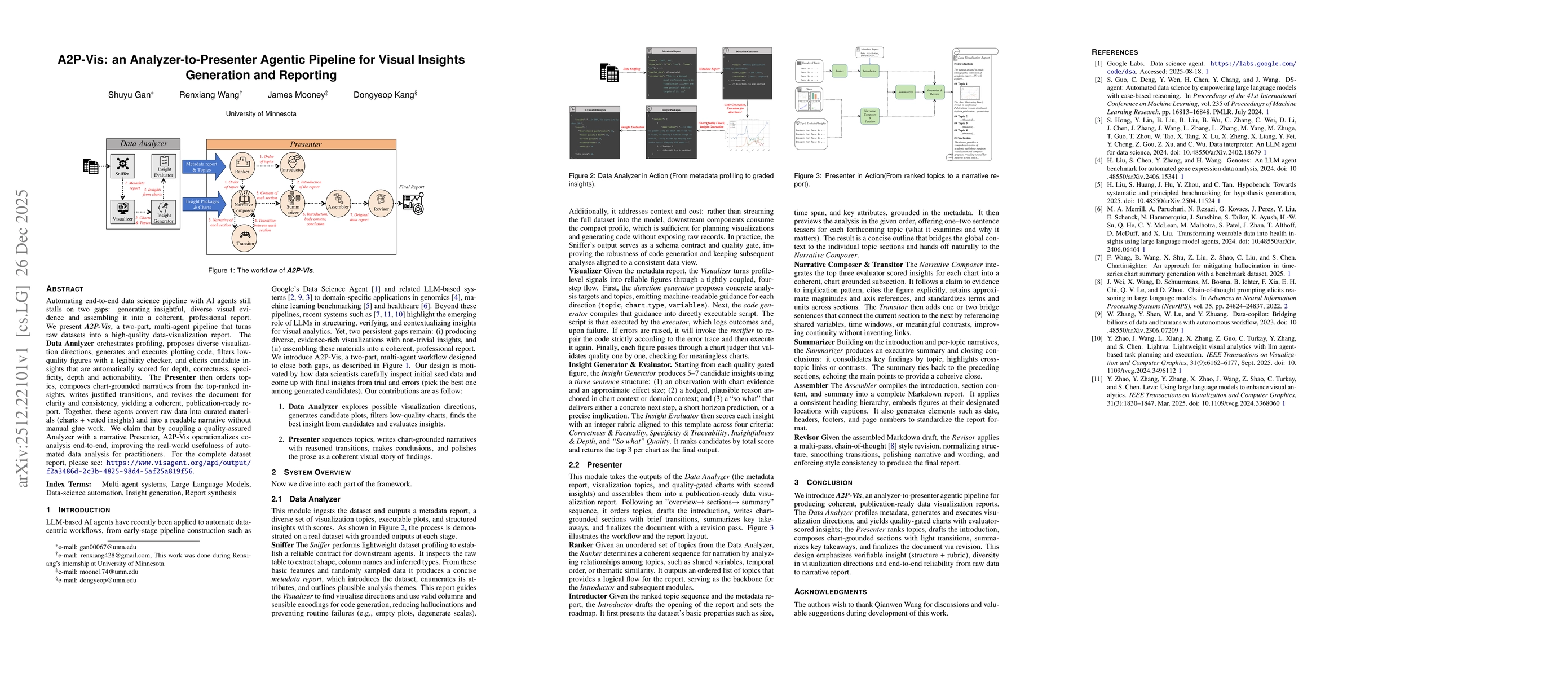 Thumbnail for A2P-Vis: an Analyzer-to-Presenter Agentic Pipeline for Visual Insights Generation and Reporting