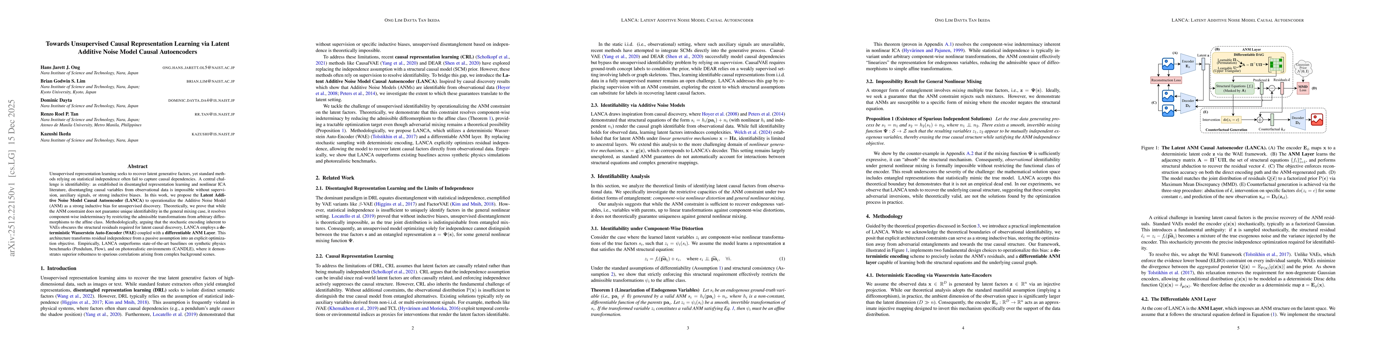 Thumbnail for Towards Unsupervised Causal Representation Learning via Latent Additive Noise Model Causal Autoencoders