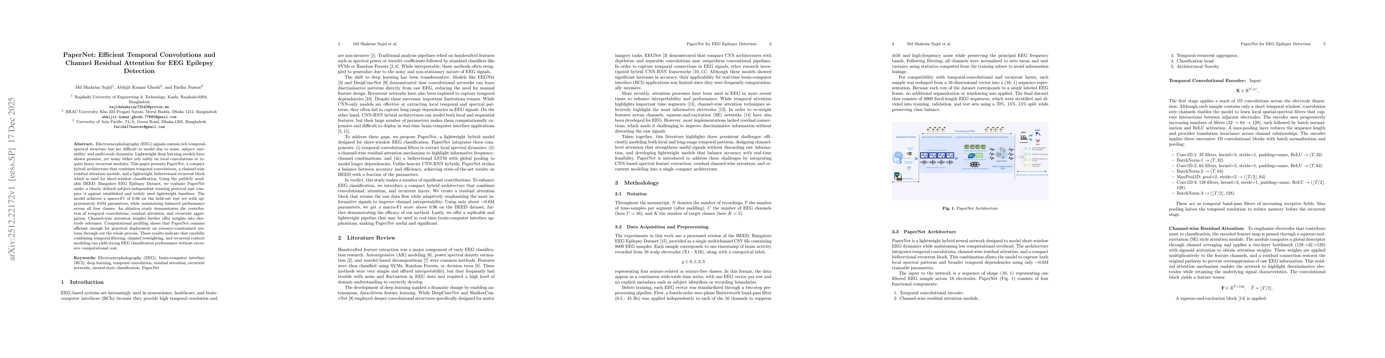 Thumbnail for PaperNet: Efficient Temporal Convolutions and Channel Residual Attention for EEG Epilepsy Detection