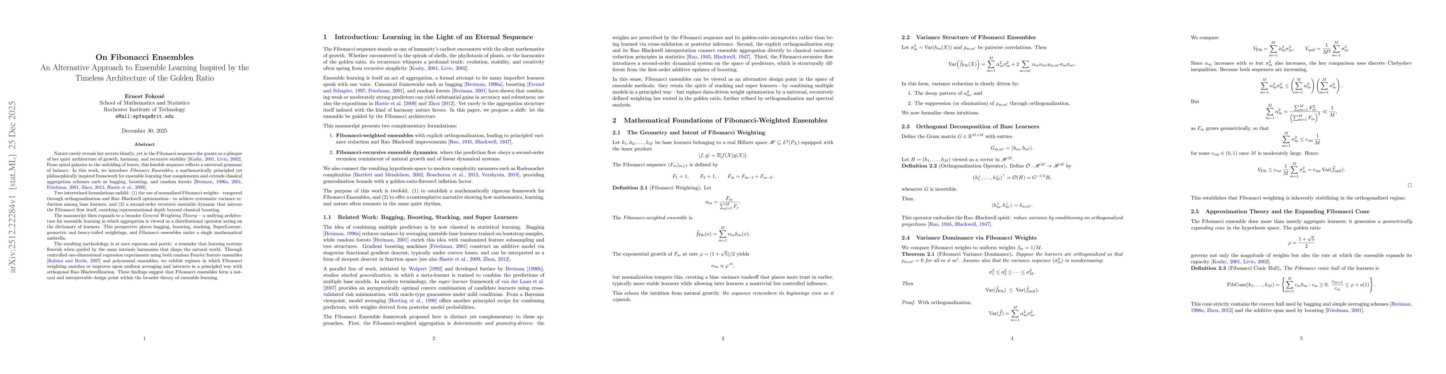 Thumbnail for On Fibonacci Ensembles: An Alternative Approach to Ensemble Learning Inspired by the Timeless Architecture of the Golden Ratio
