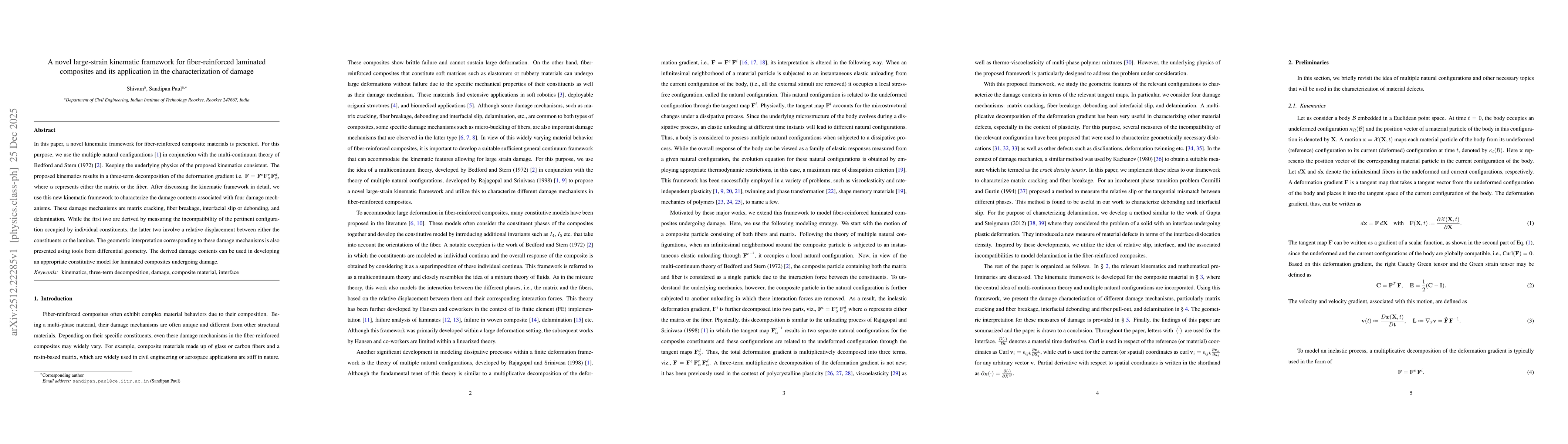 Thumbnail for A novel large-strain kinematic framework for fiber-reinforced laminated composites and its application in the characterization of damage