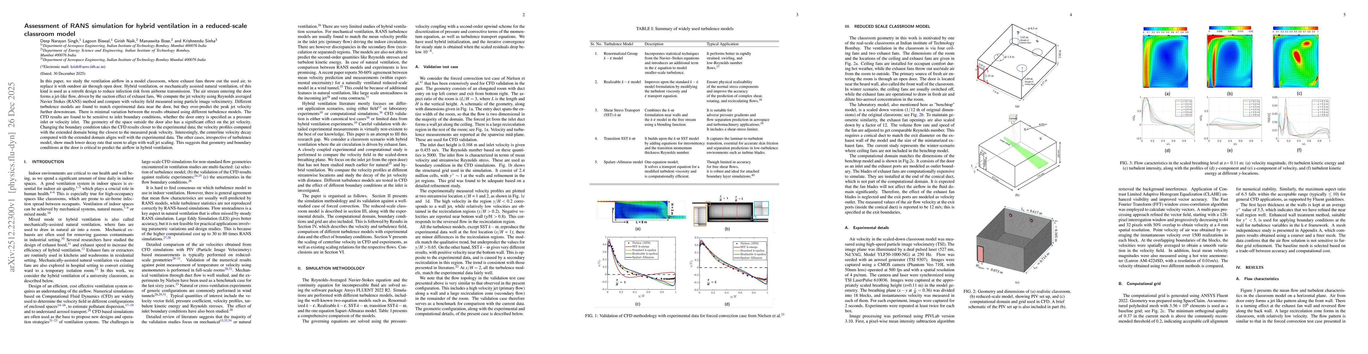 Thumbnail for Evaluation of Turbulence Models and Boundary Conditions for Hybrid Ventilation in Reduced-scale Classroom Model
