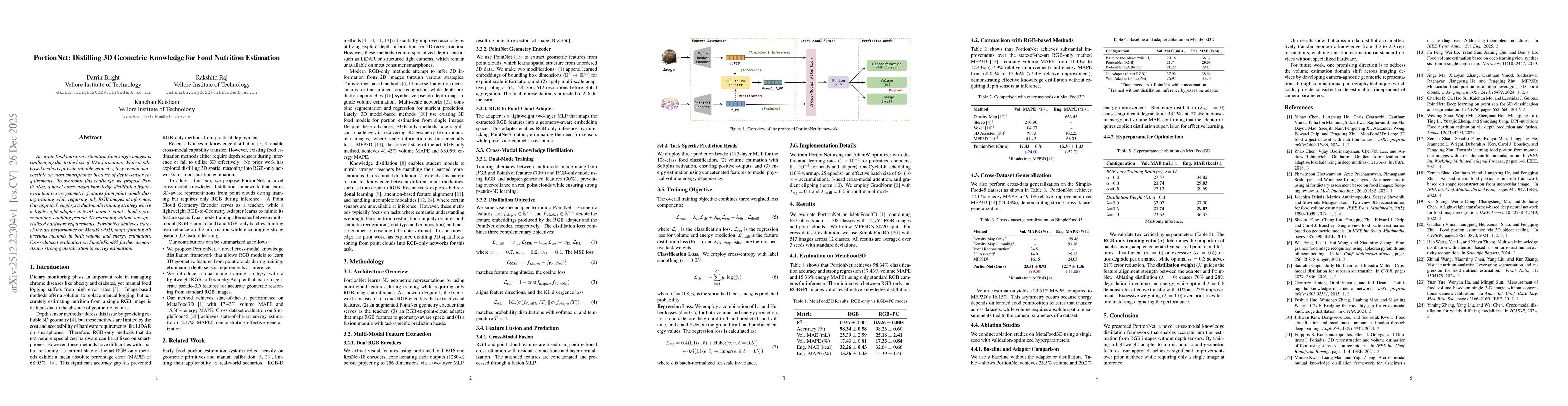 Thumbnail for PortionNet: Distilling 3D Geometric Knowledge for Food Nutrition Estimation
