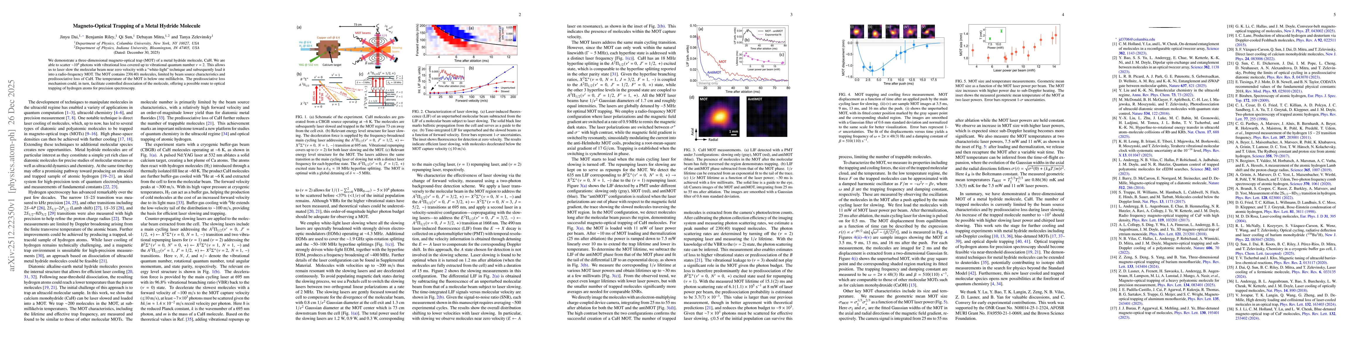 Thumbnail for Magneto-Optical Trapping of a Metal Hydride Molecule