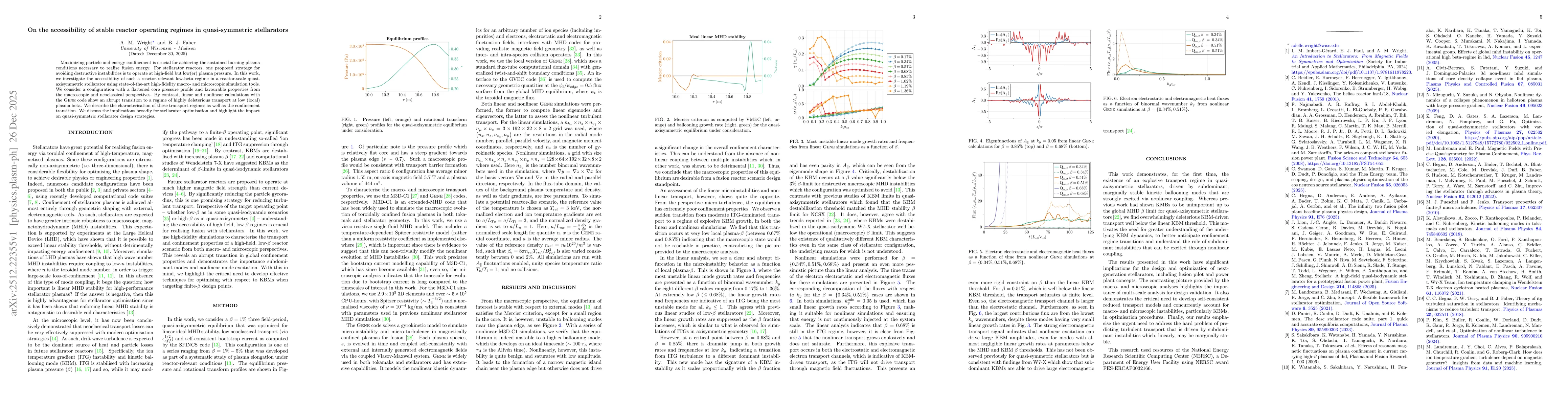 Thumbnail for On the accessibility of stable reactor operating regimes in quasi-symmetric stellarators
