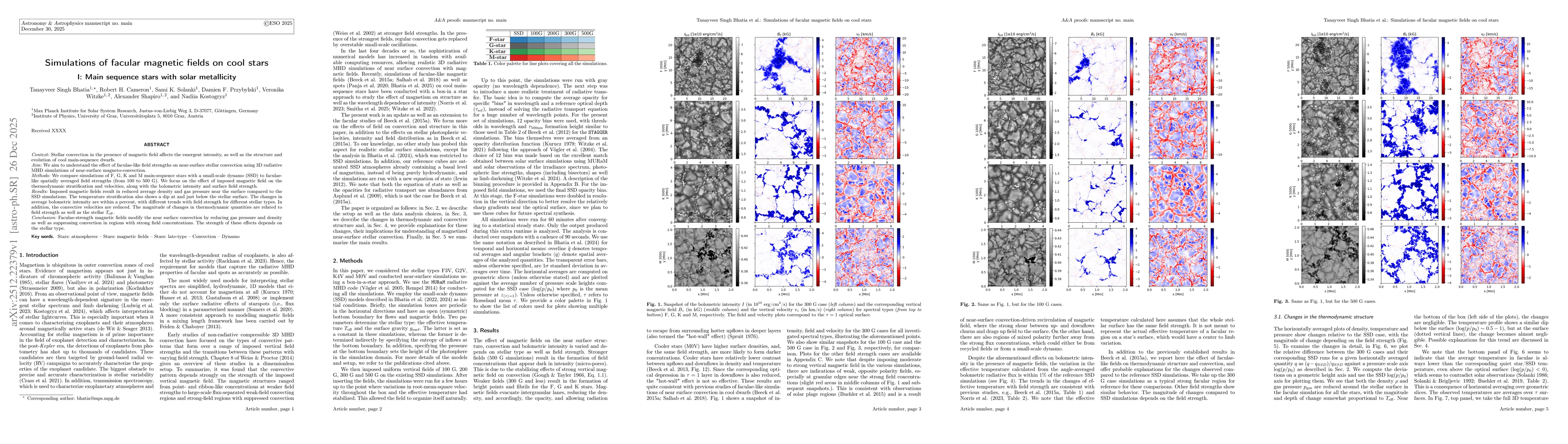 Thumbnail for Simulations of facular magnetic fields on cool stars I: Main sequence stars with solar metallicity