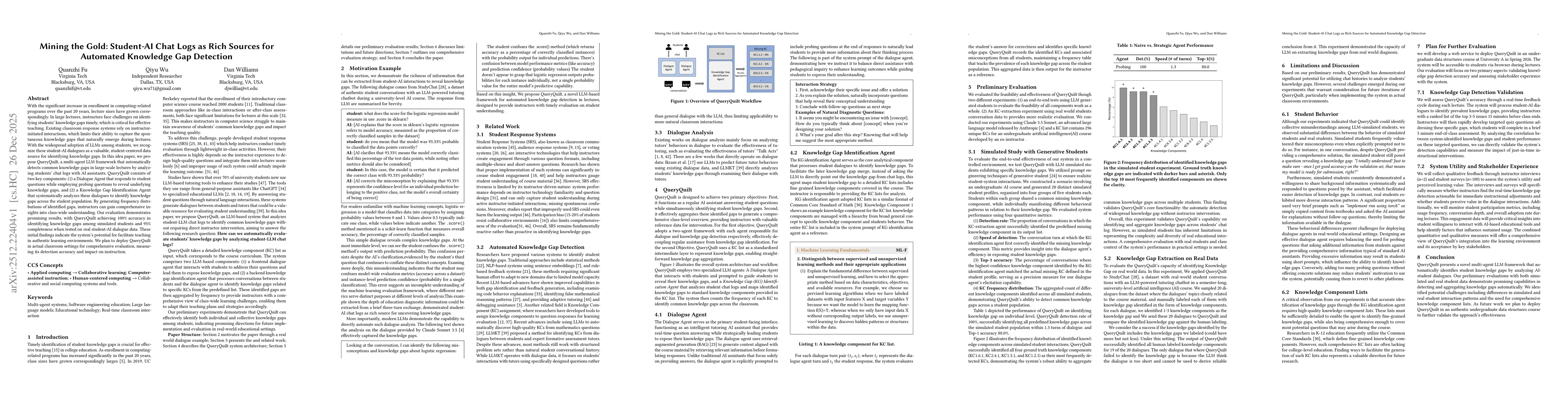 Thumbnail for Mining the Gold: Student-AI Chat Logs as Rich Sources for Automated Knowledge Gap Detection