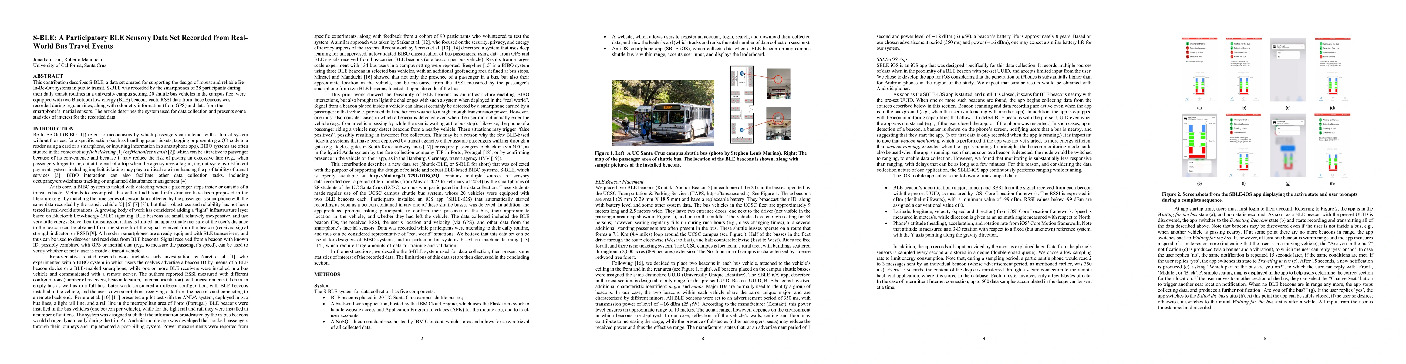 Thumbnail for S-BLE: A Participatory BLE Sensory Data Set Recorded from Real-World Bus Travel Events