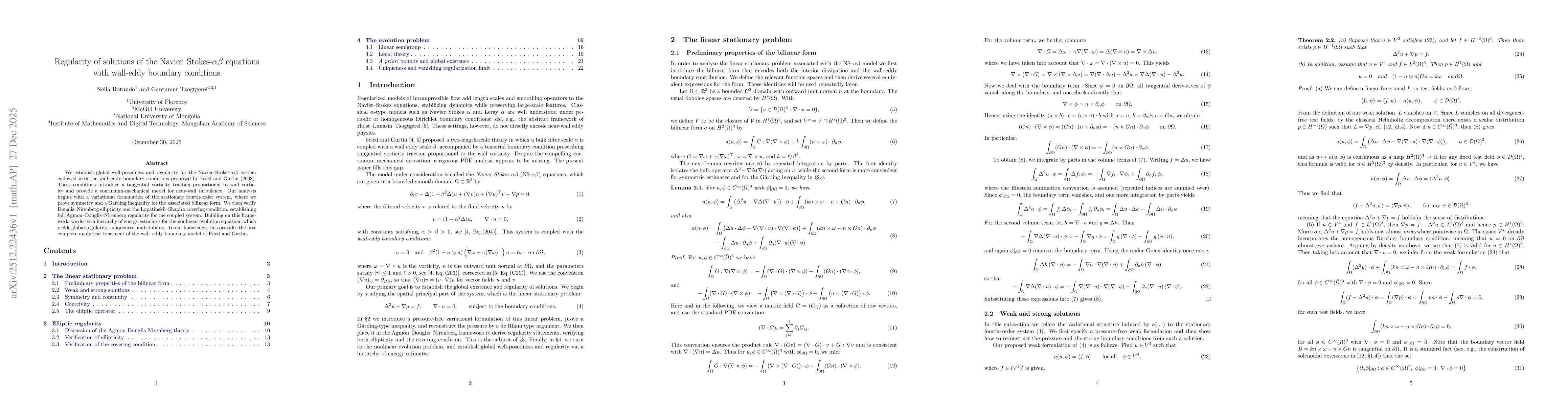 Thumbnail for Regularity of solutions of the Navier-Stokes-αβ equations with wall-eddy boundary conditions