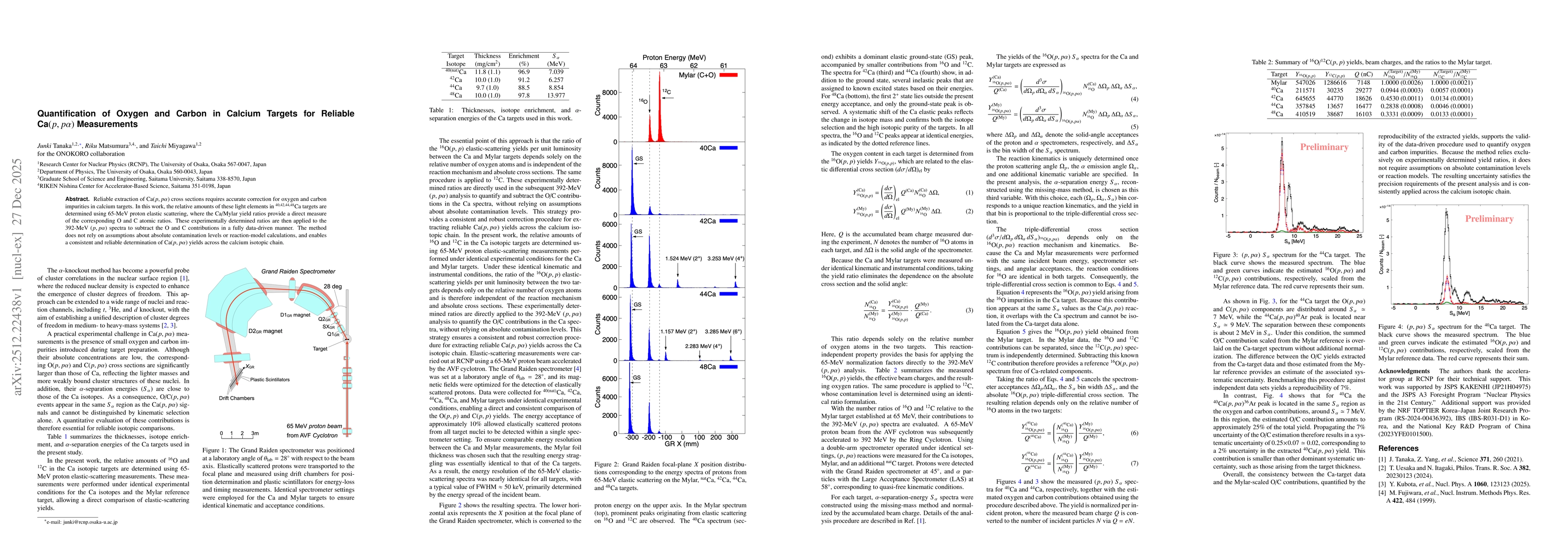 Thumbnail for Quantification of Oxygen and Carbon in Calcium Targets for Reliable Ca$(p,pα)$ Measurements