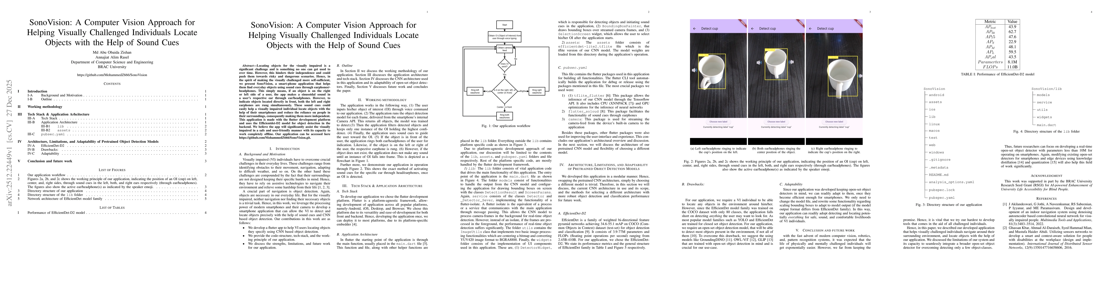 Thumbnail for SonoVision: A Computer Vision Approach for Helping Visually Challenged Individuals Locate Objects with the Help of Sound Cues