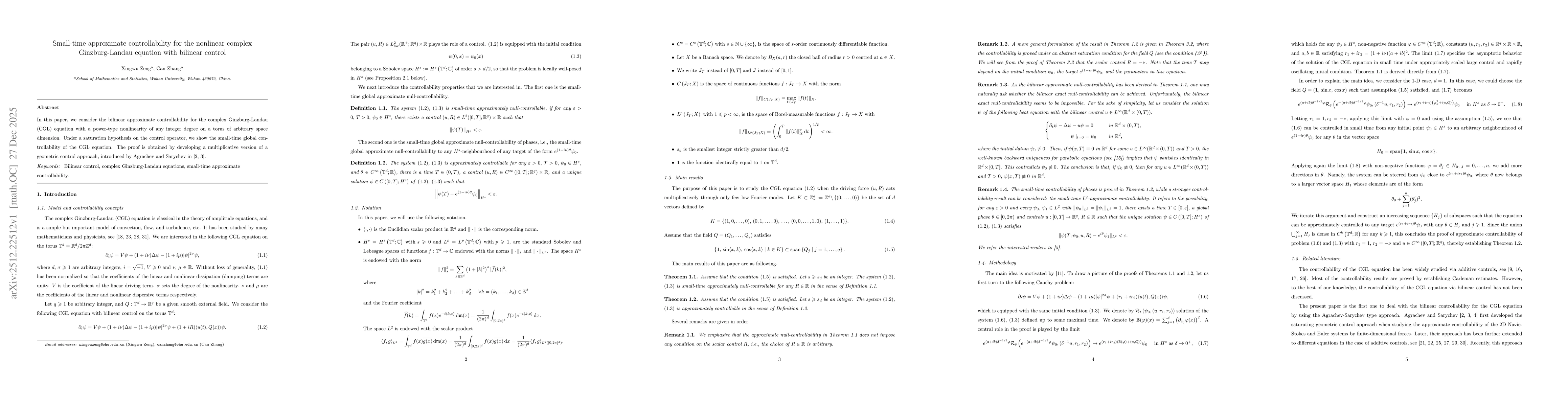 Thumbnail for Small-time approximate controllability for the nonlinear complex Ginzburg-Landau equation with bilinear control