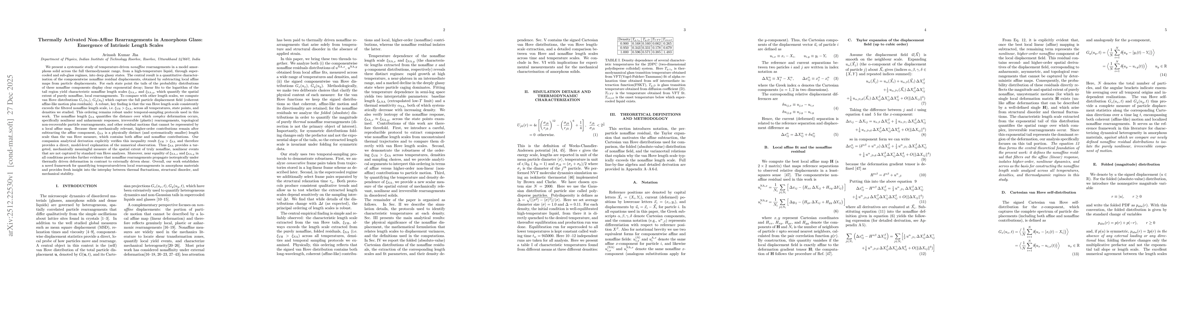 Thumbnail for Thermally Activated Non-Affine Rearrangements in Amorphous Glass: Emergence of Intrinsic Length Scales