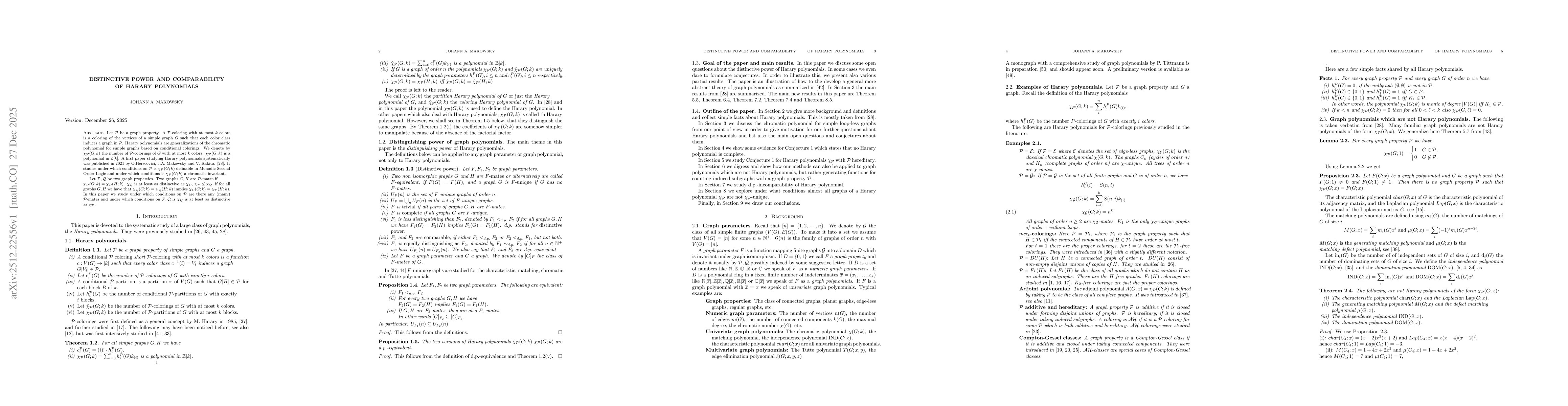Thumbnail for Distinctive power and comparability of Harary polynomial