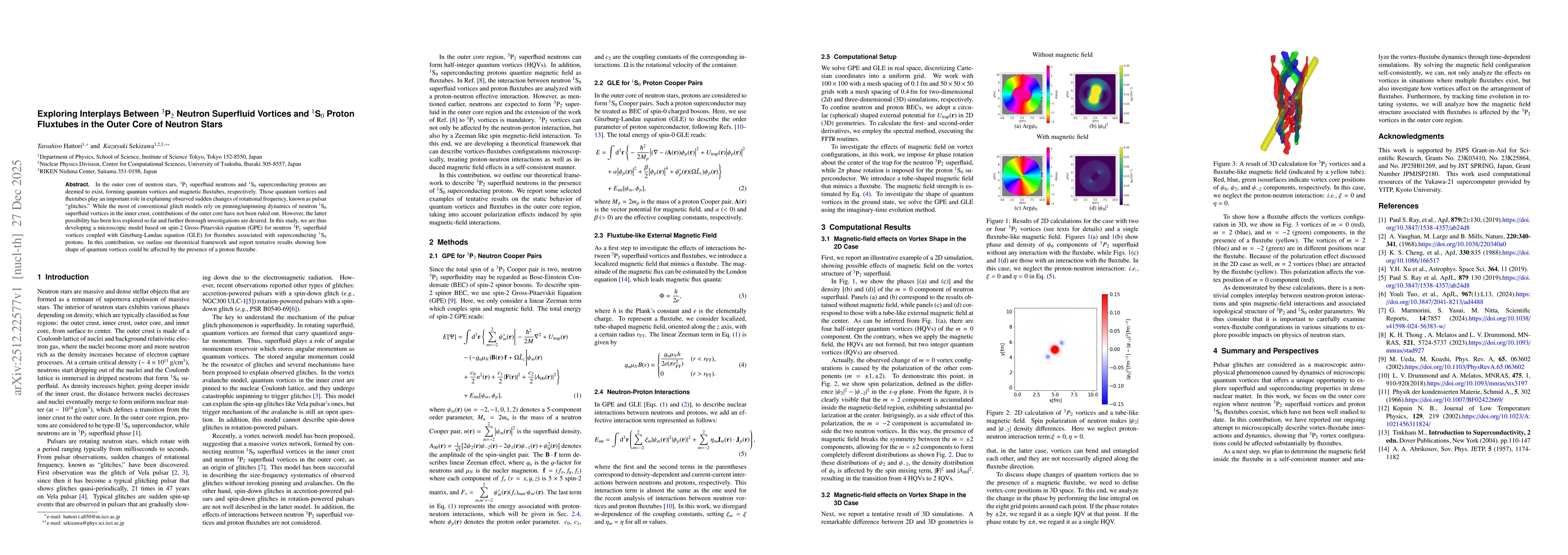 Thumbnail for Exploring Interplays Between $^3\text{P}_2$ Neutron Superfluid Vortices and $^1\text{S}_0$ Proton Fluxtubes in the Outer Core of Neutron Stars