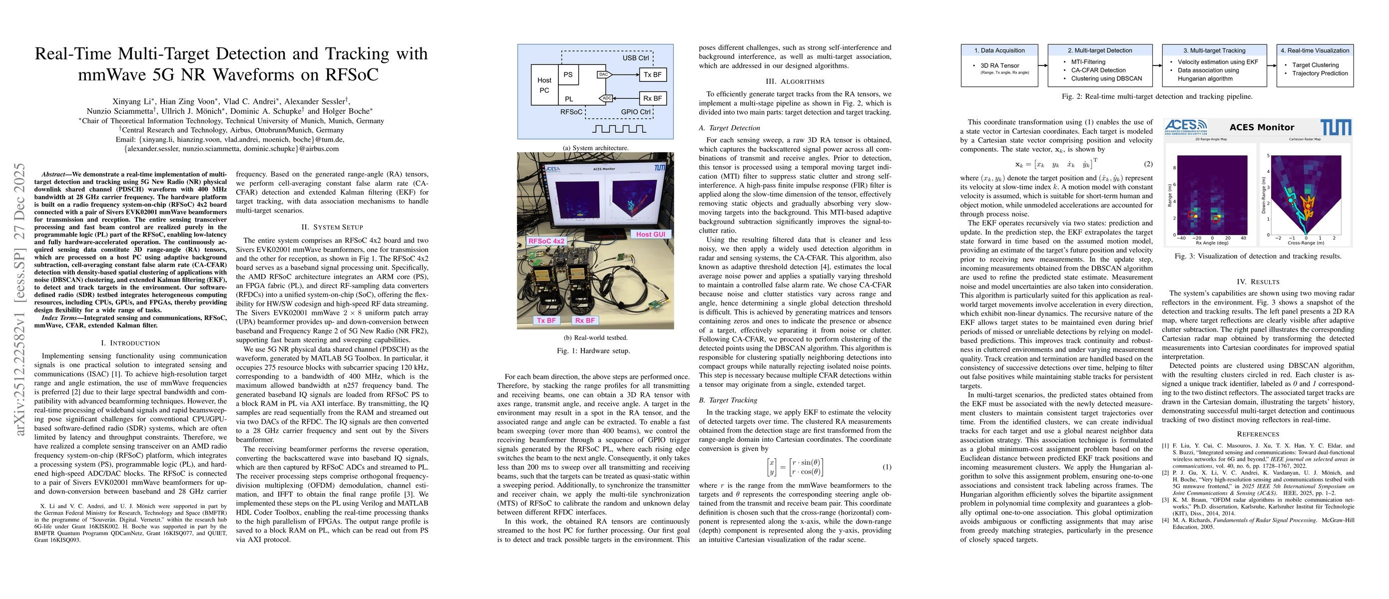 Thumbnail for Real-Time Multi-Target Detection and Tracking with mmWave 5G NR Waveforms on RFSoC