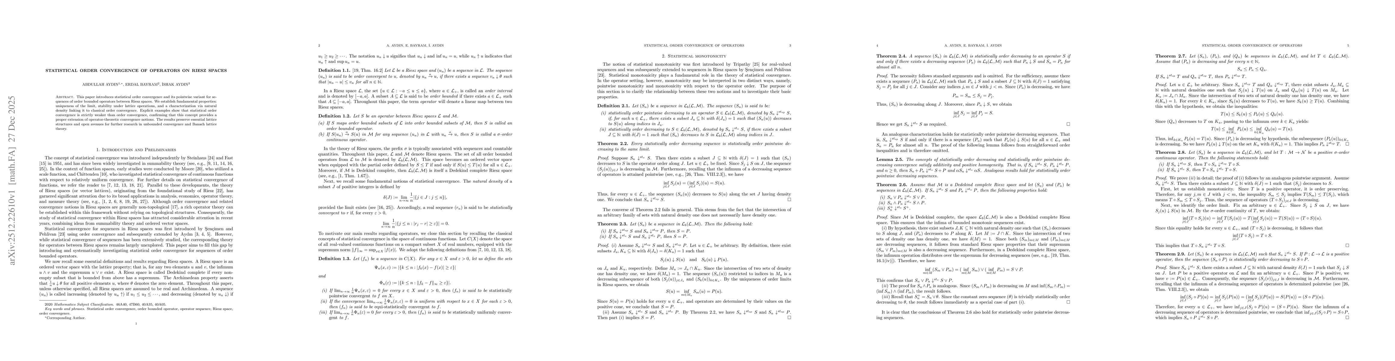 Thumbnail for Statistical order convergence of operators on Riesz Spaces