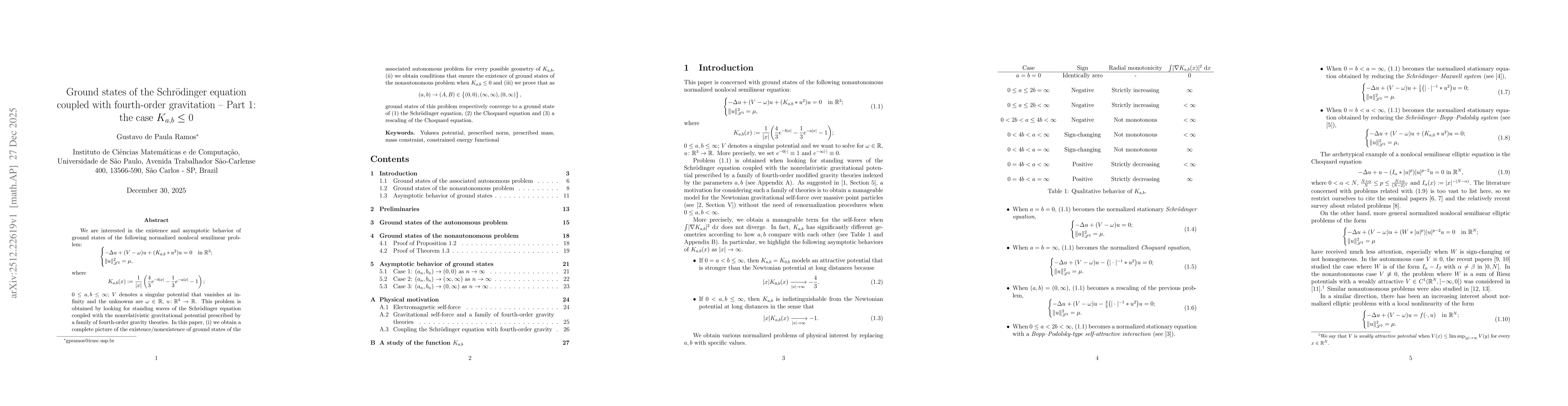Thumbnail for Ground states of the Schrödinger equation coupled with fourth-order gravitation -- Part 1: the case $K_{a, b} \leq 0$