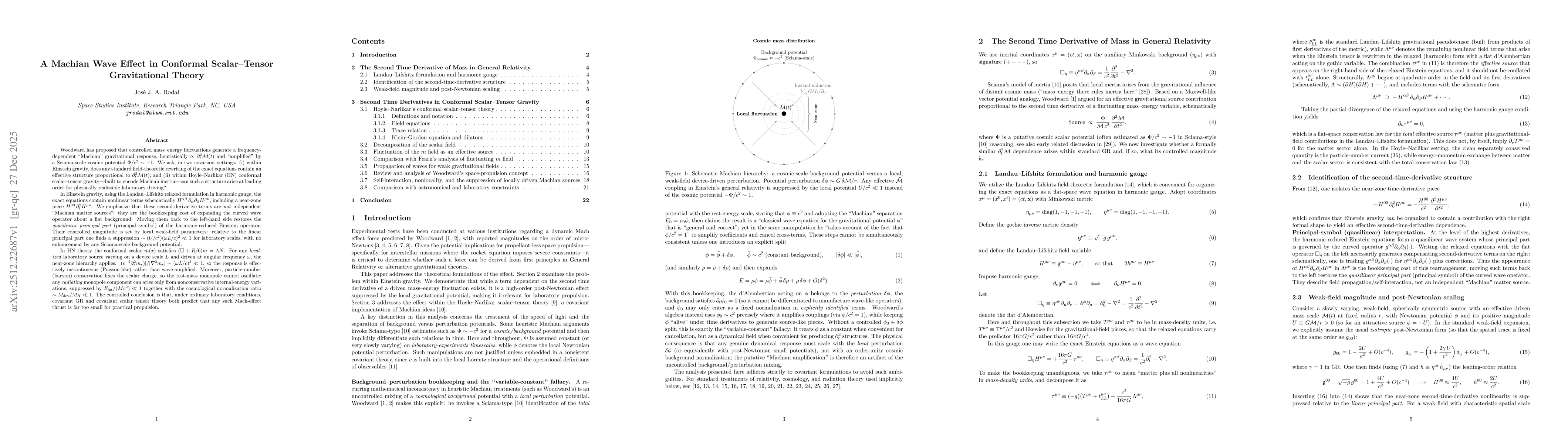 Thumbnail for A Machian wave effect in conformal, scalar-tensor gravitational theory