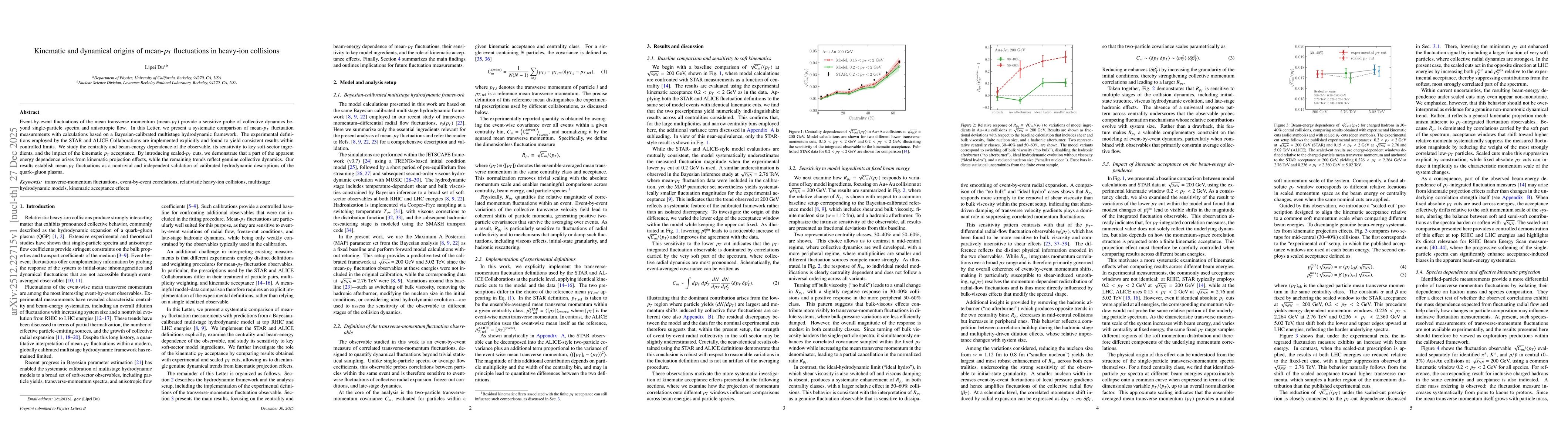 Thumbnail for Kinematic and dynamical origins of mean-$p_T$ fluctuations in heavy-ion collisions