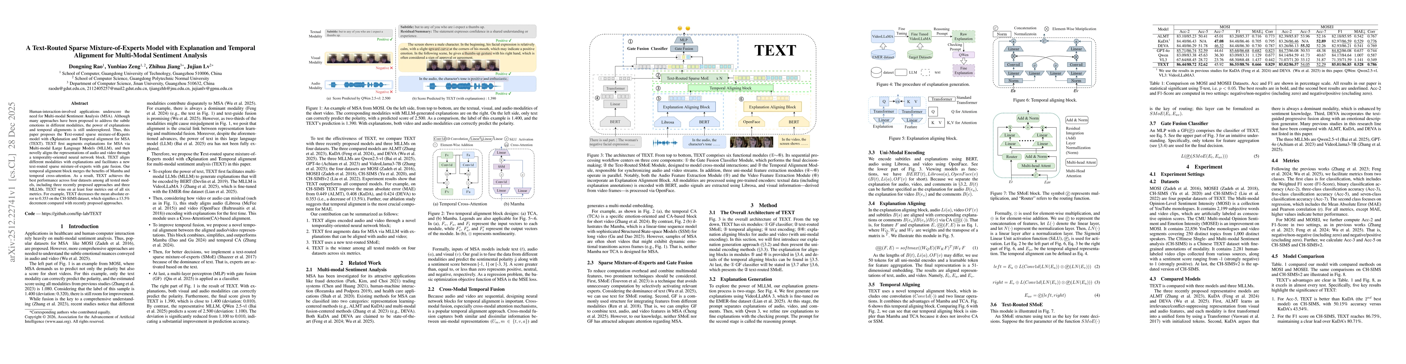 Thumbnail for Text-Routed Sparse Mixture-of-Experts Model with Explanation and Temporal Alignment for Multi-Modal Sentiment Analysis