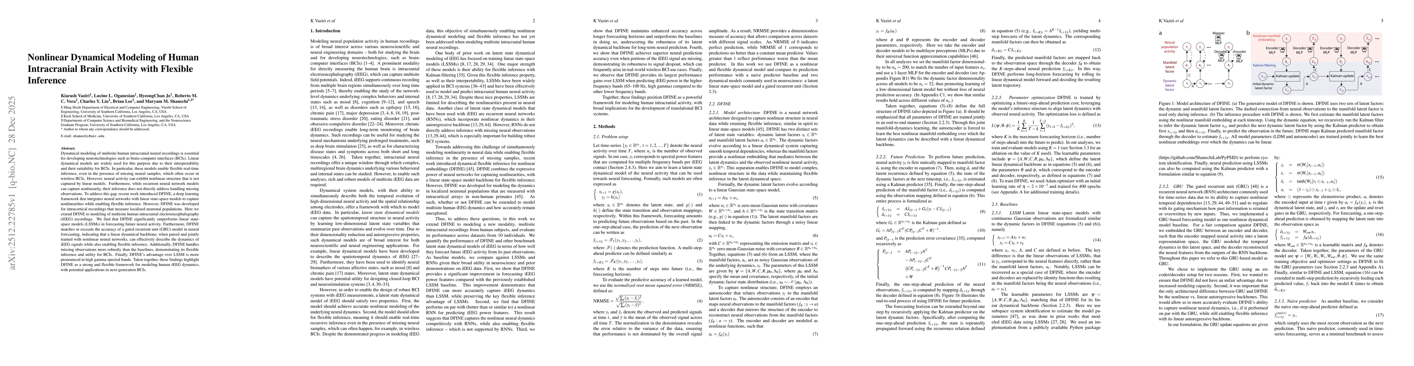 Thumbnail for Nonlinear Dynamical Modeling of Human Intracranial Brain Activity with Flexible Inference