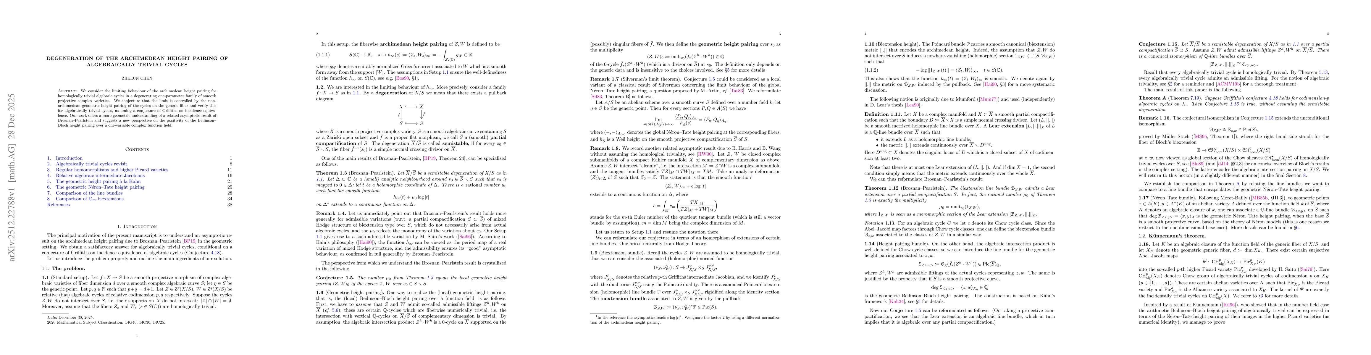 Thumbnail for Degeneration of the archimedean height pairing of algebraically trivial cycles