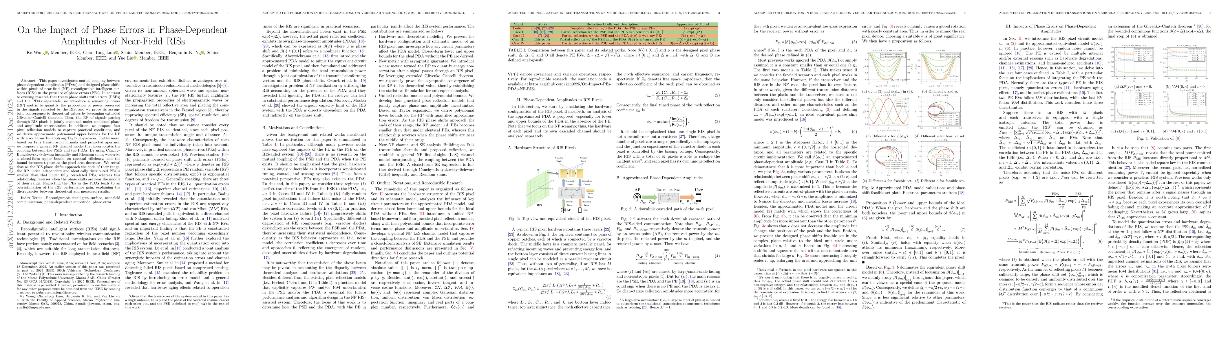 Thumbnail for On the Impact of Phase Errors in Phase-Dependent Amplitudes of Near-Field RISs