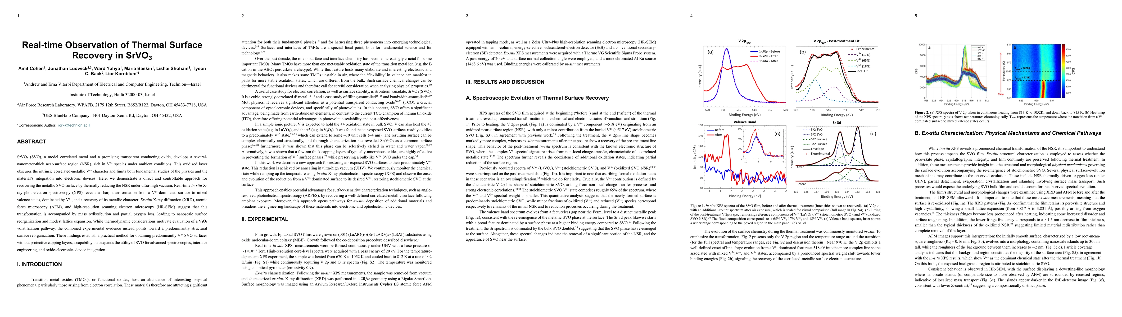 Thumbnail for Real-time Observation of Thermal Surface Recovery in $SrVO_3$