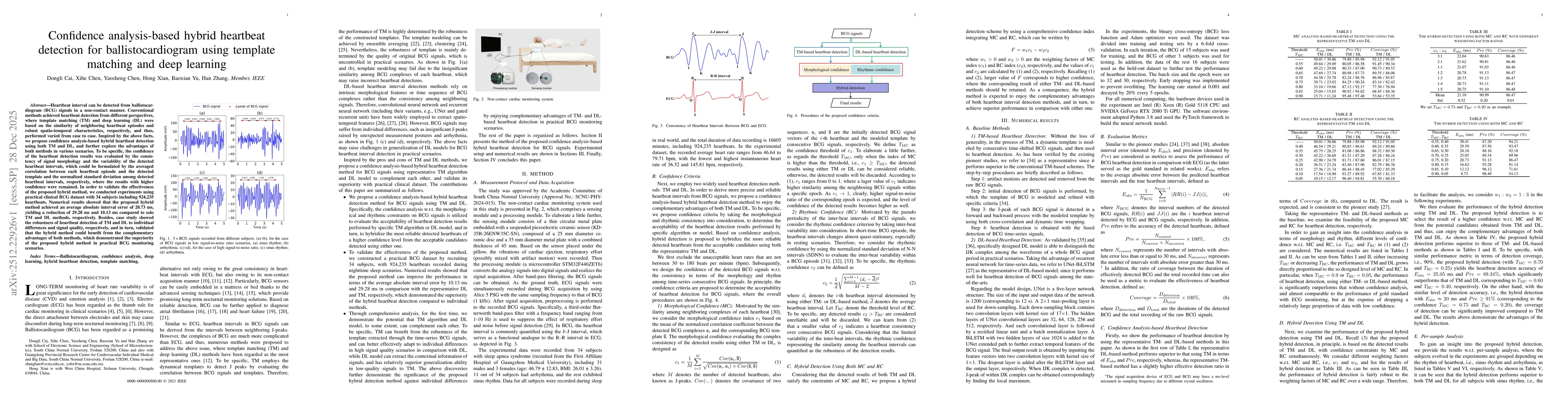 Thumbnail for Confidence analysis-based hybrid heartbeat detection for ballistocardiogram using template matching and deep learning
