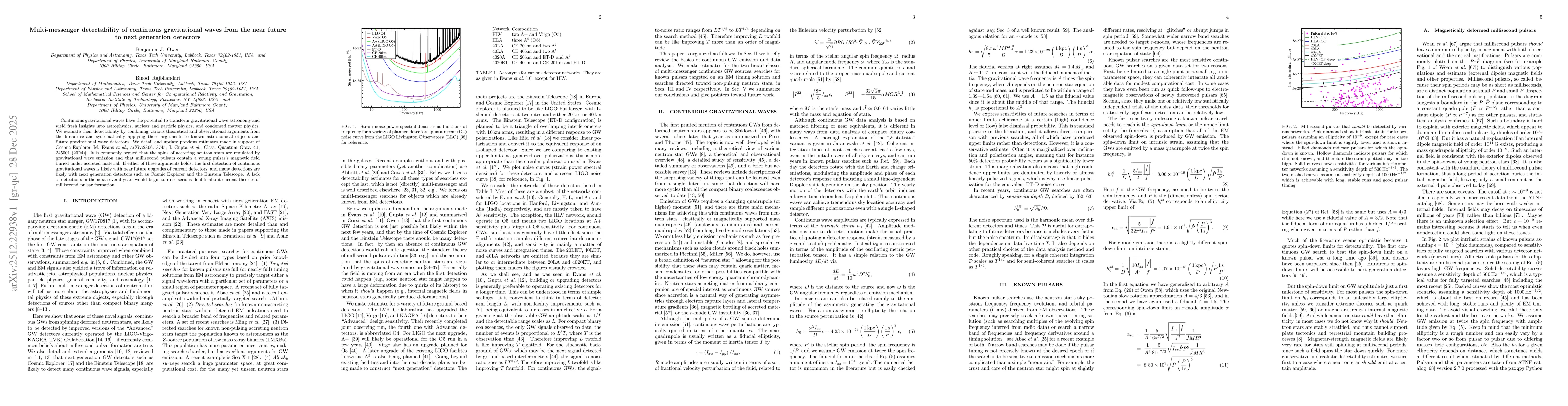 Thumbnail for Multi-messenger detectability of continuous gravitational waves from the near future to next generation detectors