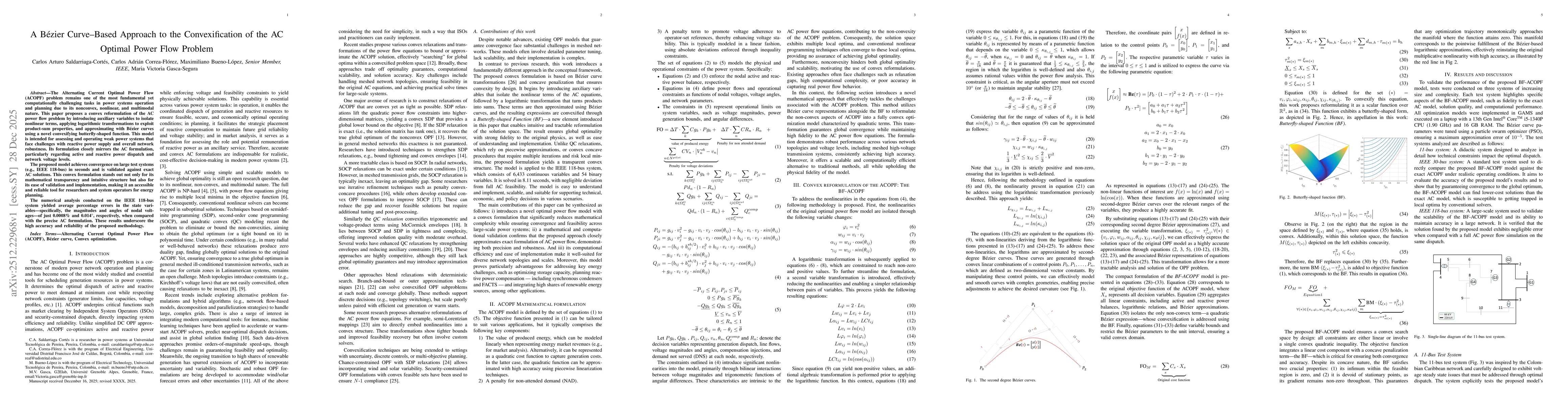Thumbnail for A Bezier Curve Based Approach to the Convexification of the AC Optimal Power Flow Problem