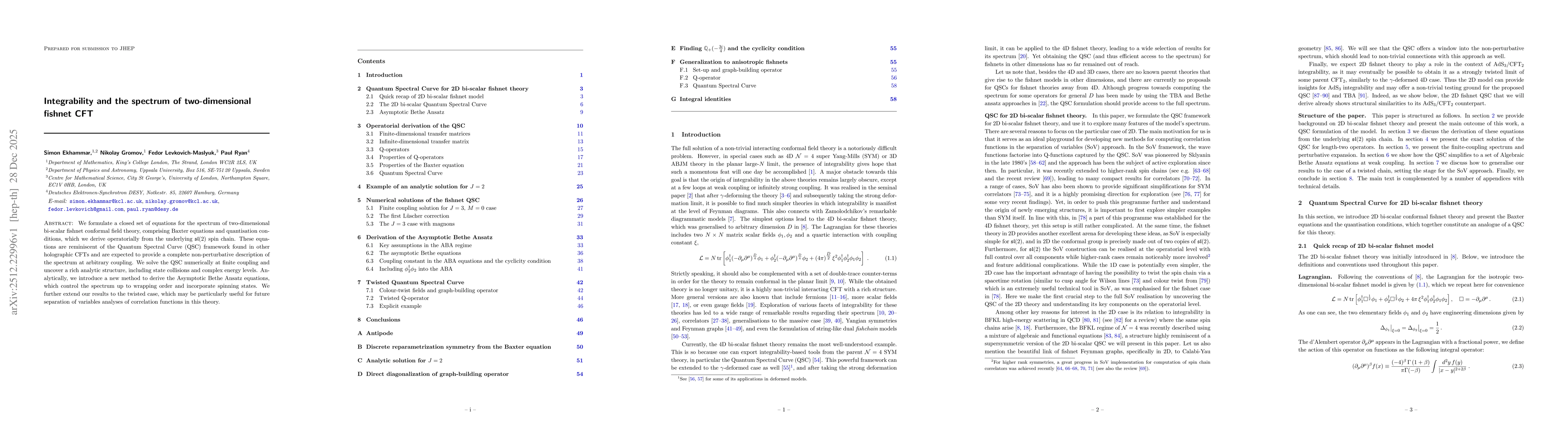Thumbnail for Integrability and the spectrum of two-dimensional fishnet CFT