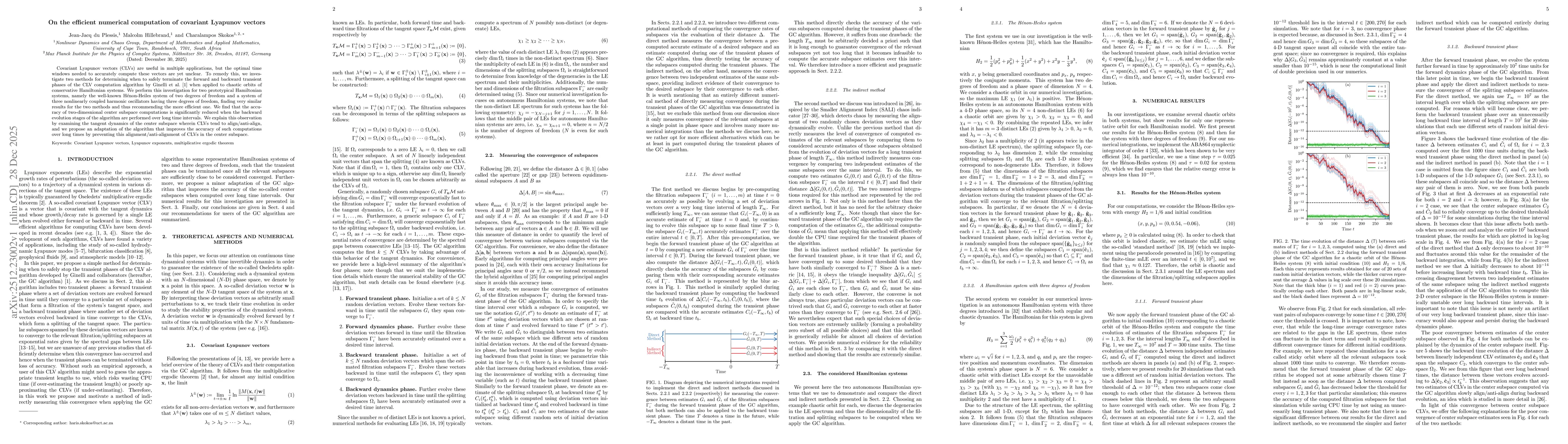 Thumbnail for On the efficient numerical computation of covariant Lyapunov vectors