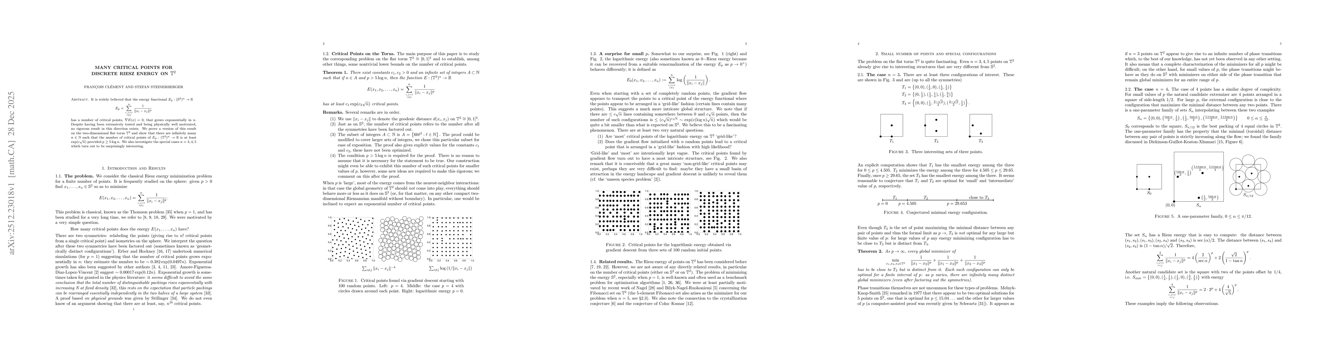 Thumbnail for Many critical points for discrete Riesz energy on $\mathbb{T}^2$