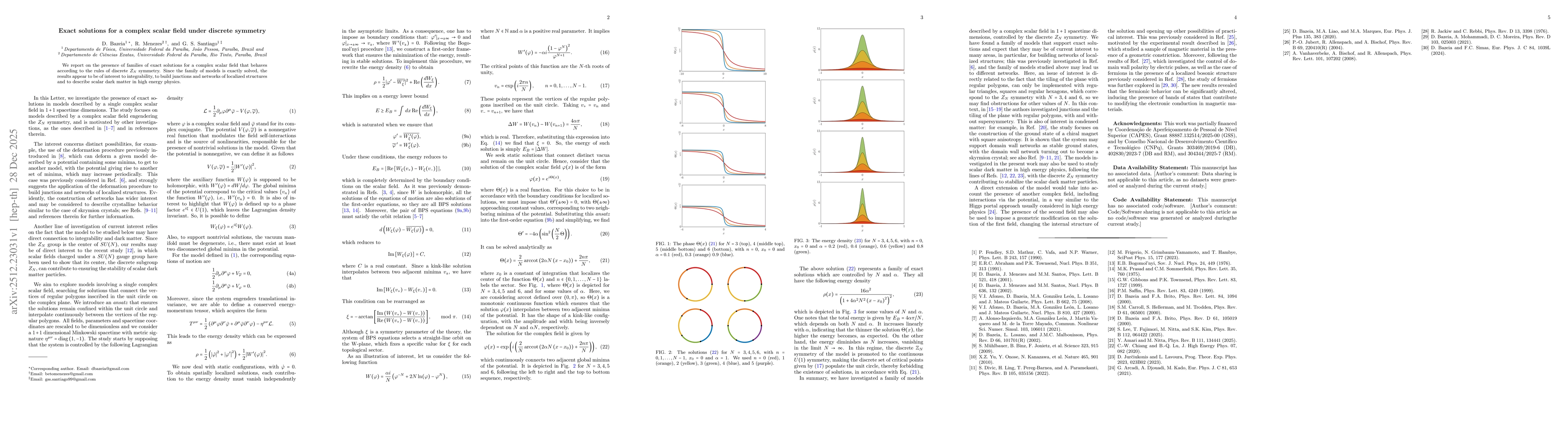 Thumbnail for Exact solutions for a complex scalar field under discrete symmetry