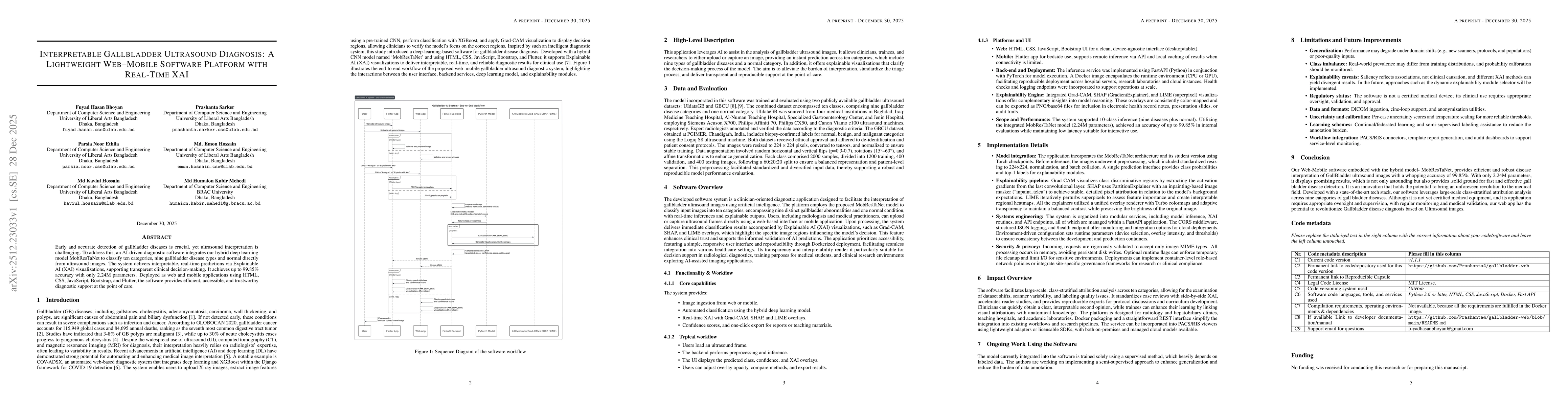 Thumbnail for Interpretable Gallbladder Ultrasound Diagnosis: A Lightweight Web-Mobile Software Platform with Real-Time XAI