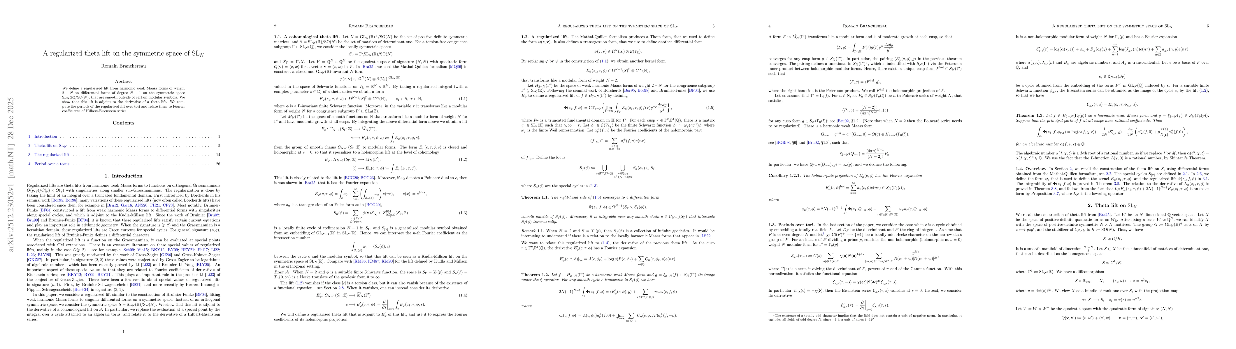 Thumbnail for A regularized theta lift on the symmetric space of $SL_N$