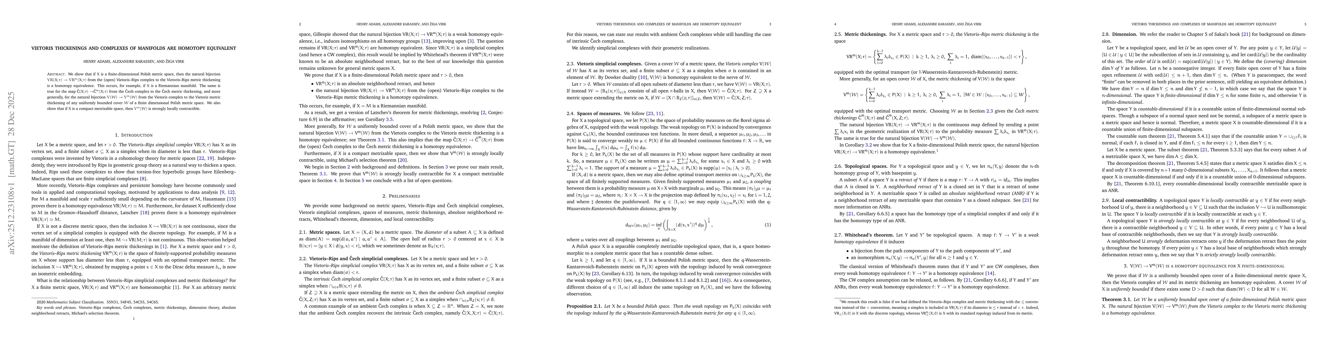 Thumbnail for Vietoris thickenings and complexes of manifolds are homotopy equivalent