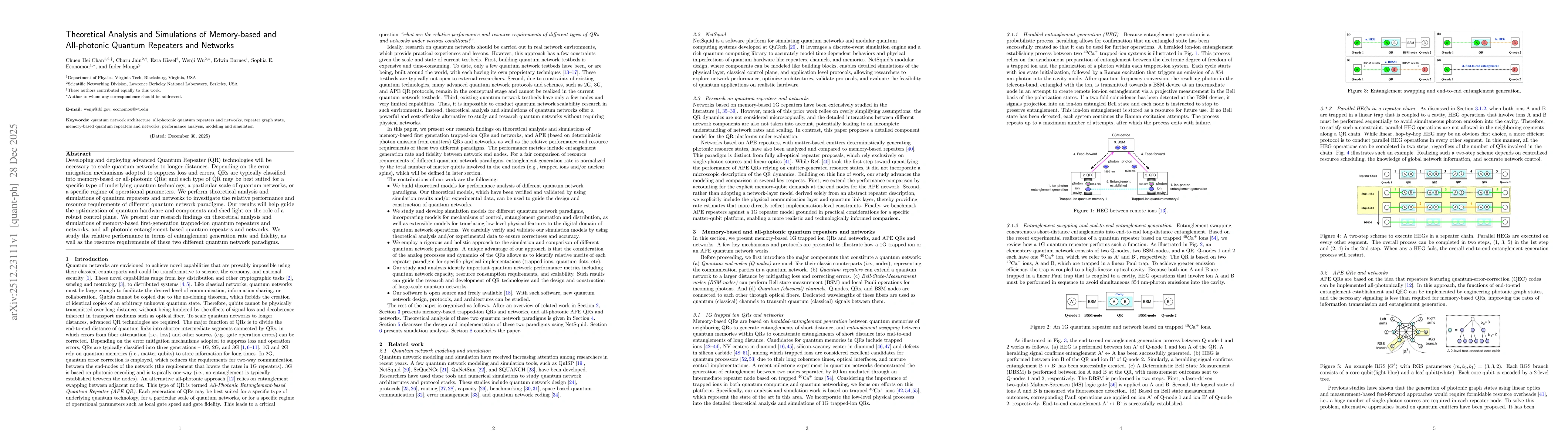 Thumbnail for Theoretical Analysis and Simulations of Memory-based and All-photonic Quantum Repeaters and Networks