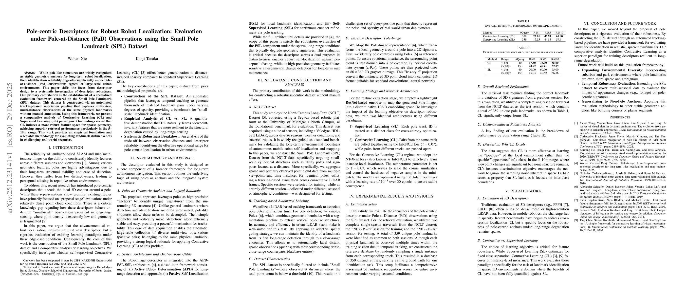 Thumbnail for Pole-centric Descriptors for Robust Robot Localization: Evaluation under Pole-at-Distance (PaD) Observations using the Small Pole Landmark (SPL) Dataset