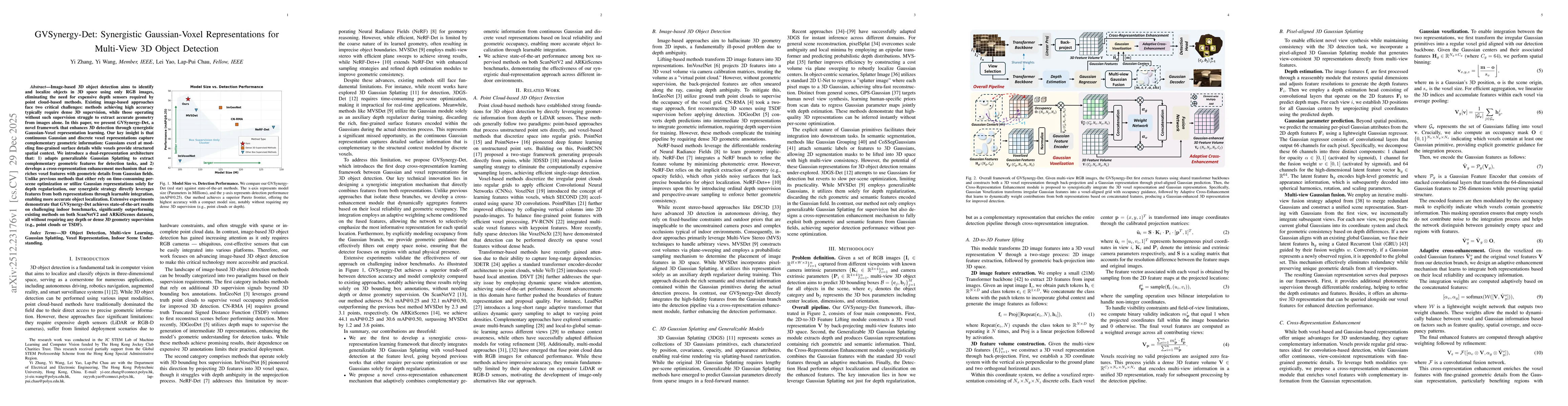 Thumbnail for GVSynergy-Det: Synergistic Gaussian-Voxel Representations for Multi-View 3D Object Detection