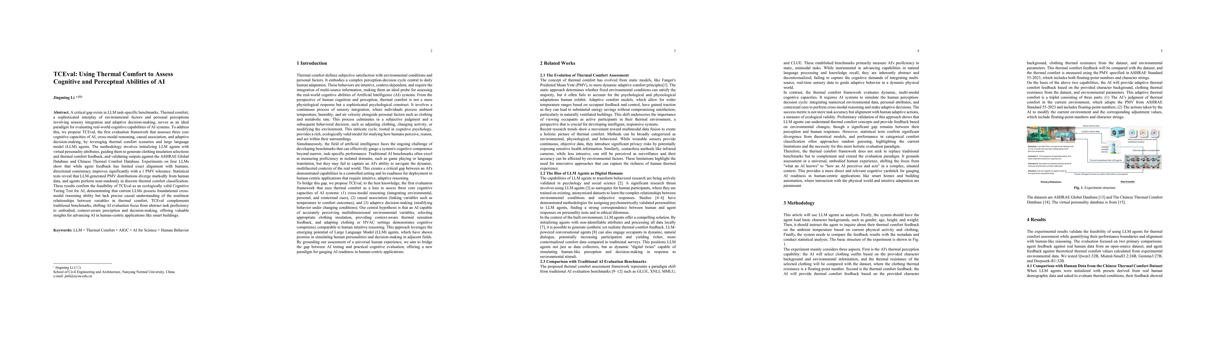 Thumbnail for TCEval: Using Thermal Comfort to Assess Cognitive and Perceptual Abilities of AI