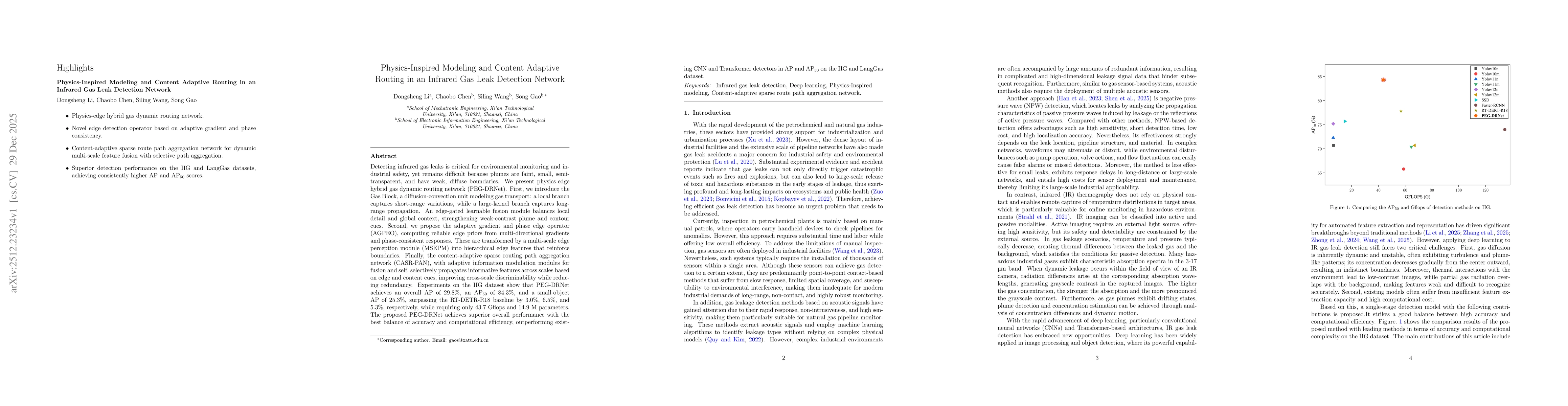 Thumbnail for Physics-Inspired Modeling and Content Adaptive Routing in an Infrared Gas Leak Detection Network